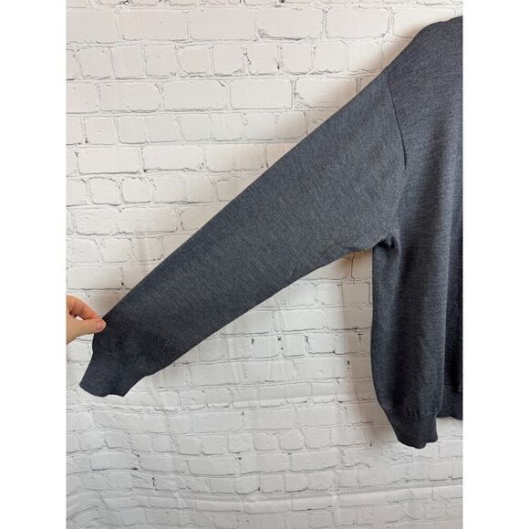 PETER MILLAR mens gray merino wool silk 1/3 zip knit sweater pullover size XXL - Picture 7 of 12